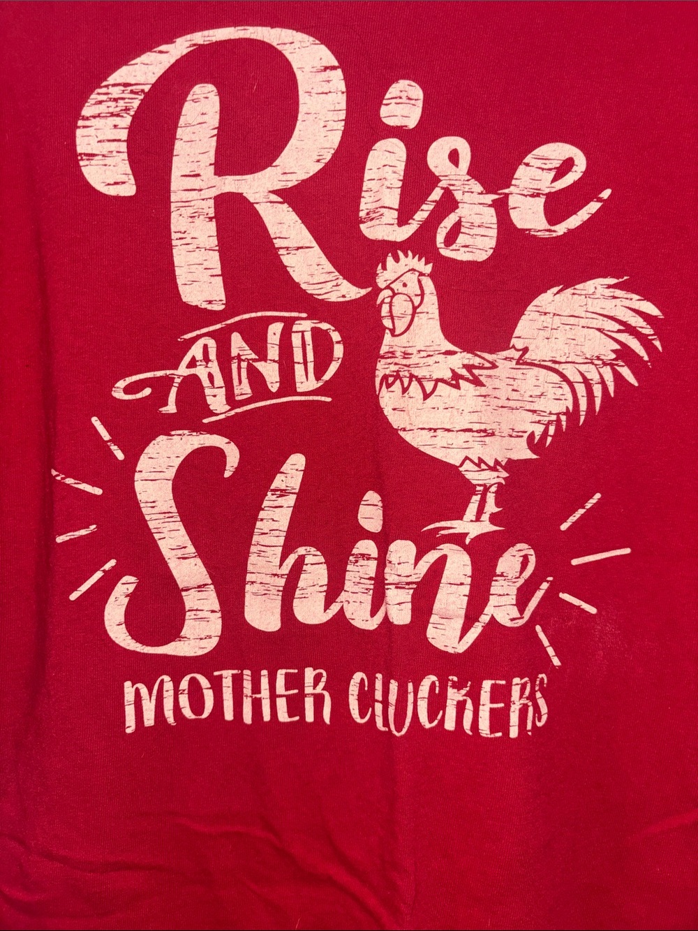 Rise and shine funny chicken pun tee
